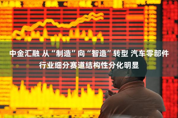 中金汇融 从“制造”向“智造”转型 汽车零部件行业细分赛道结构性分化明显