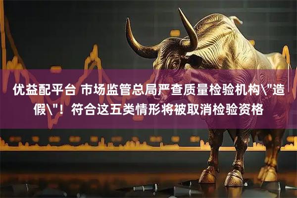 优益配平台 市场监管总局严查质量检验机构＂造假＂！符合这五类情形将被取消检验资格